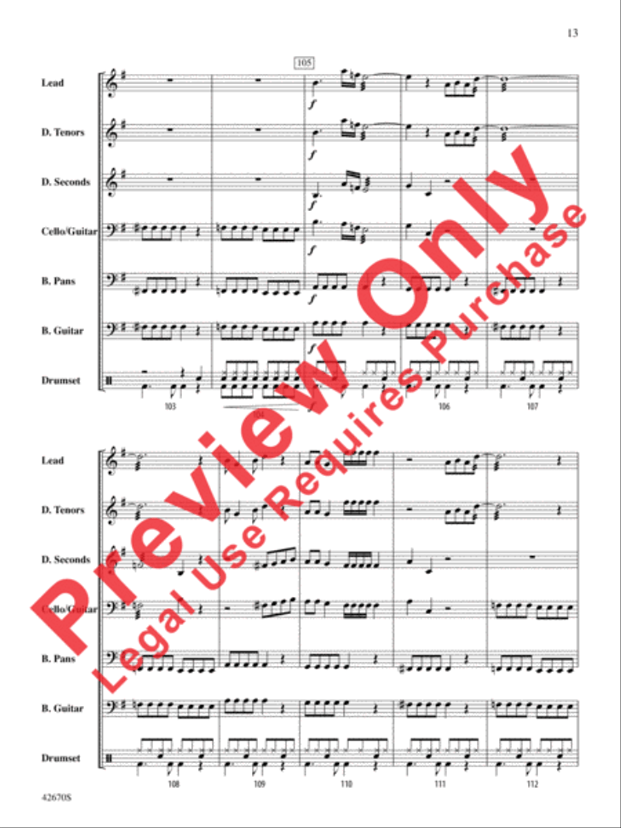 25 or 6 to 4 Steel Drum Band scores gallery preview page 14