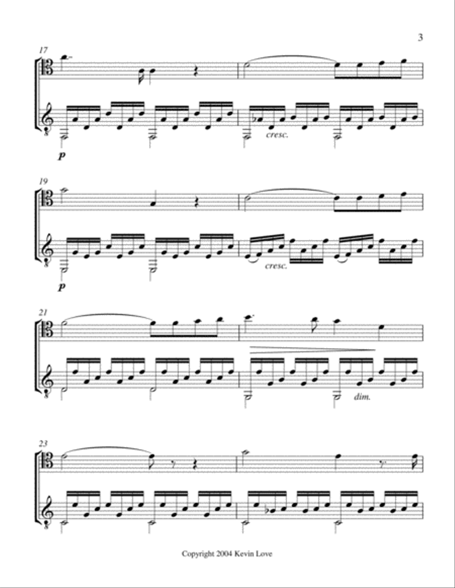 Ave Maria (Cello and Guitar) - Score and Parts Ave Maria (Cello and Guitar) - Score and Parts String Duet scores gallery preview page 3