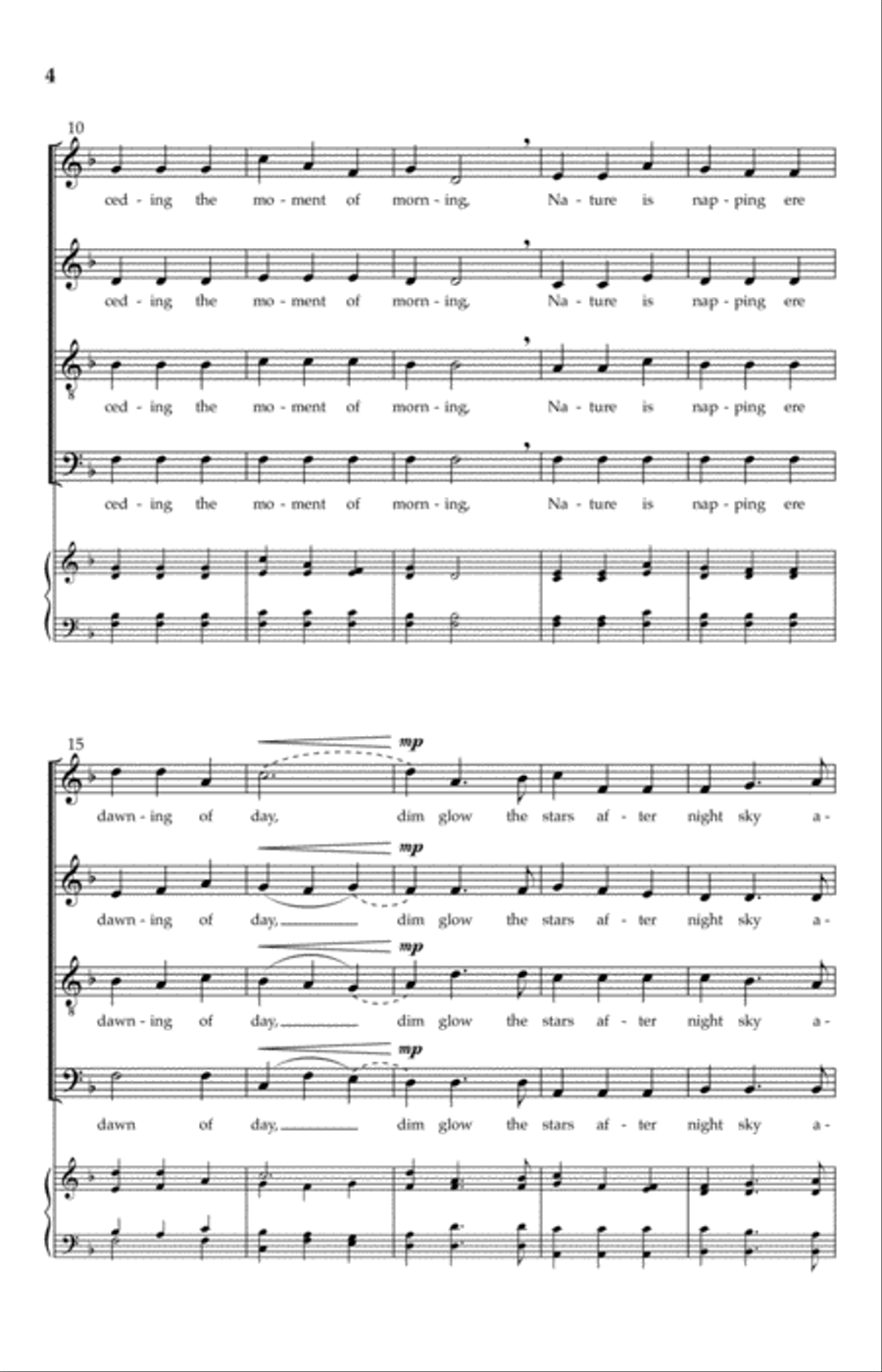 Sunrise Carol 4-Part scores gallery preview page 4