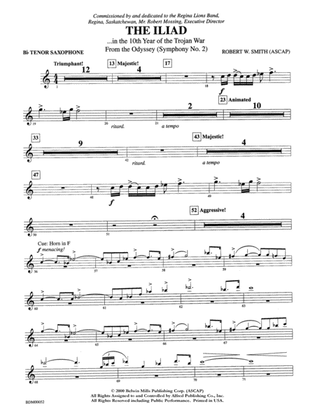 The Iliad (from The Odyssey (Symphony No. 2)): B-flat Tenor Saxophone