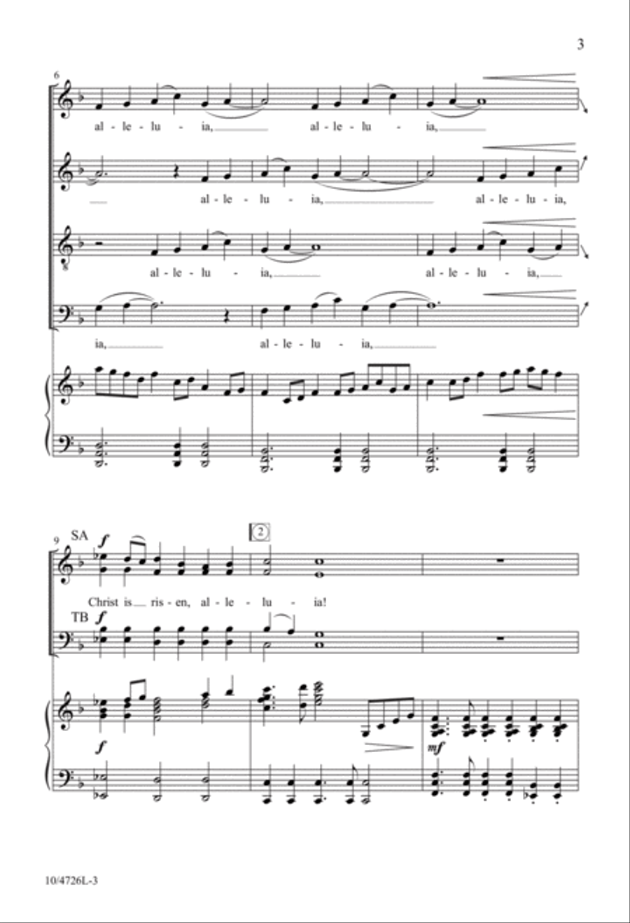 Resurrection Alleluias Resurrection Alleluias 4-Part scores gallery preview page 3