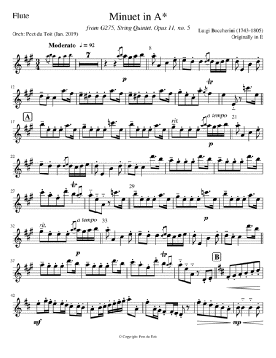 Menuett Von Boccherini Small Ensemble scores gallery preview page 4