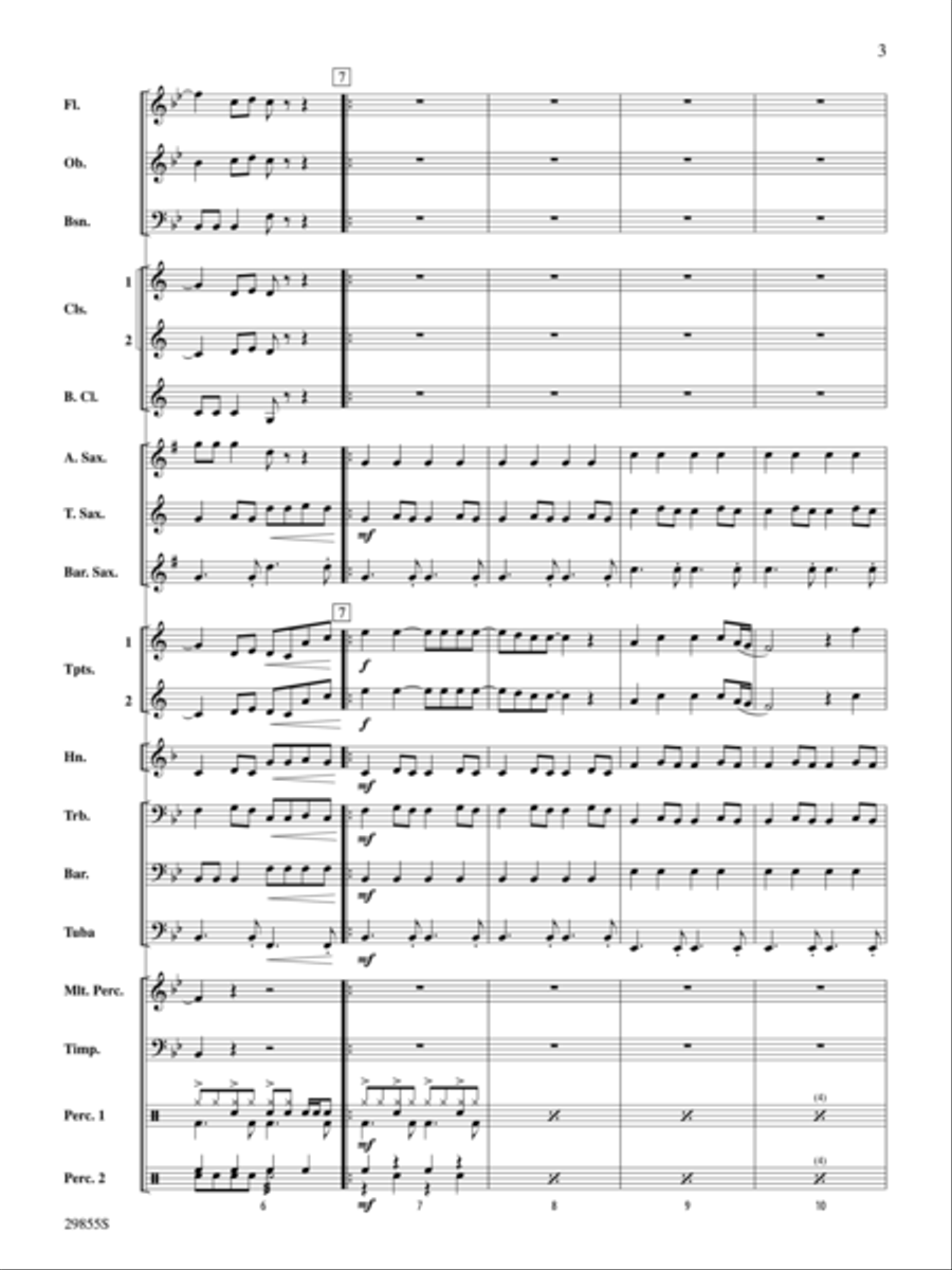 How Long (Score only) Concert Band scores gallery preview page 3