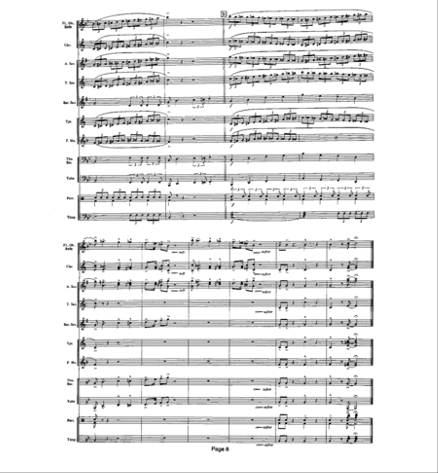 Automatic Chromatic Lots of Fun Warmin' Up Blues Concert Band scores gallery preview page 7