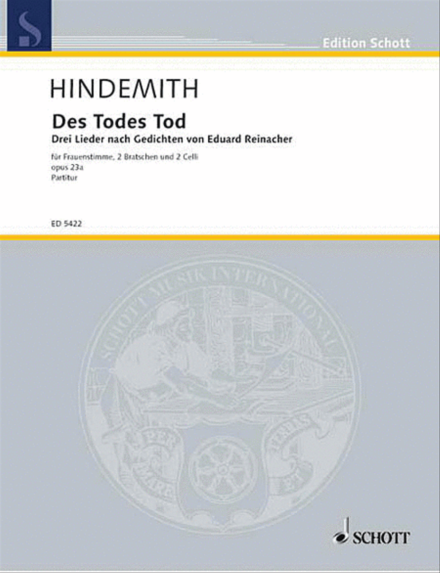 Des Todes Tod, Op. 23a Des Todes Tod, Op. 23a Score scores gallery preview page 1