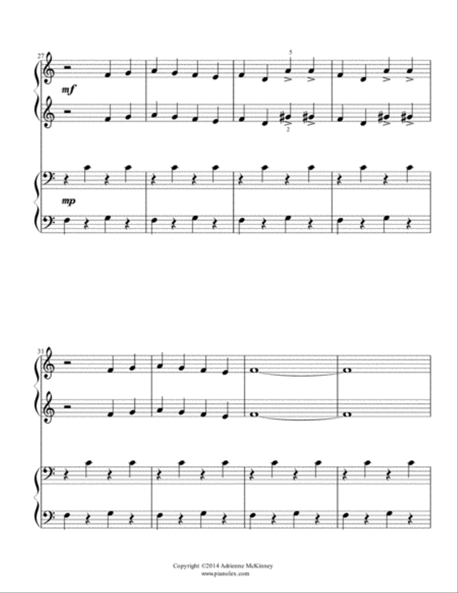 Chocolate Cupcake Machine - duet (with individual parts) Easy Piano scores gallery preview page 6
