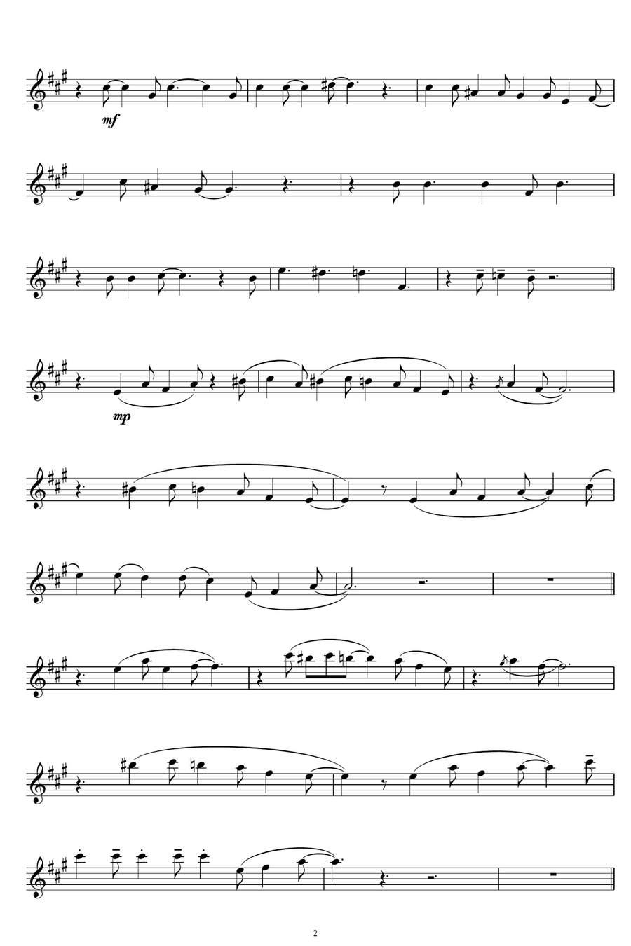 Santa Baby Santa Baby Alto Saxophone scores gallery preview page 2