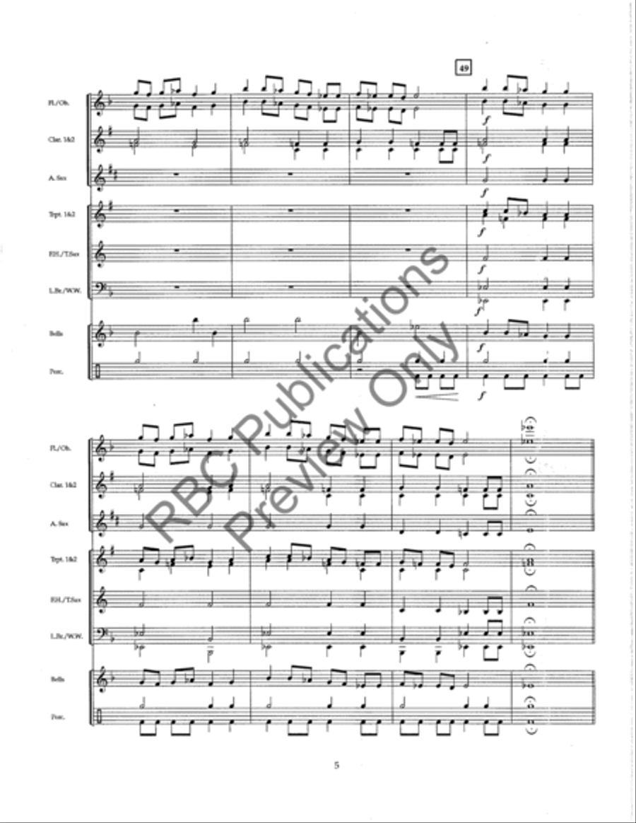 Ballet Du Printemps (Score) Concert Band scores gallery preview page 8