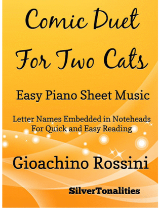 Comic Duet for Two Cats Easy Piano Sheet Music