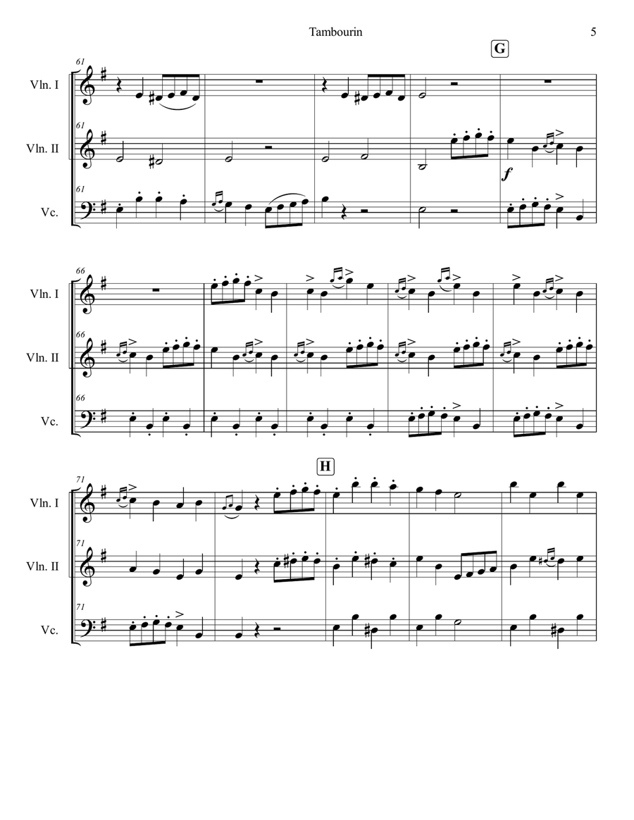 Tambourin String Trio scores gallery preview page 5