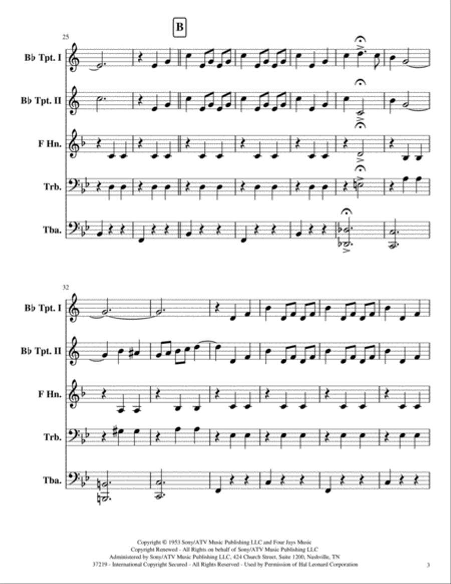 That's Amore (That's Love) Brass Ensemble scores gallery preview page 3