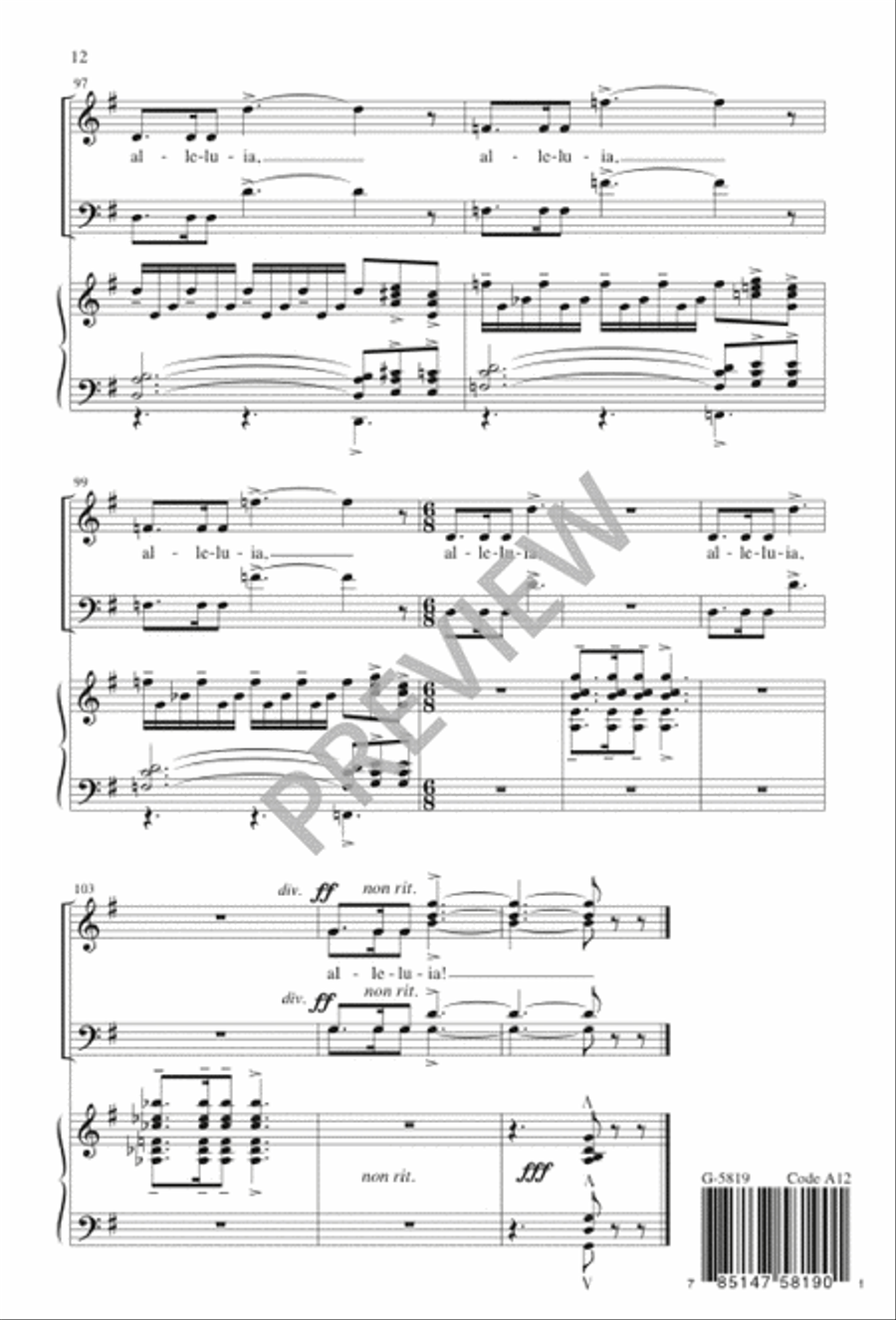 Easter Anthem SSATB scores gallery preview page 12