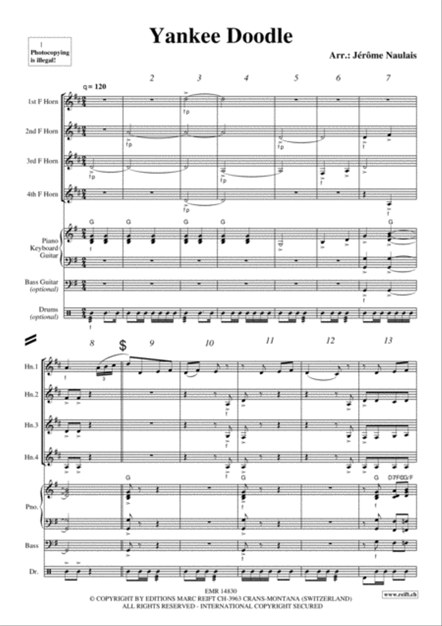 Yankee Doodle Horn scores gallery preview page 3