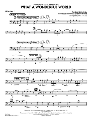 What a Wonderful World (arr. Rick Stitzel) - Trombone 2