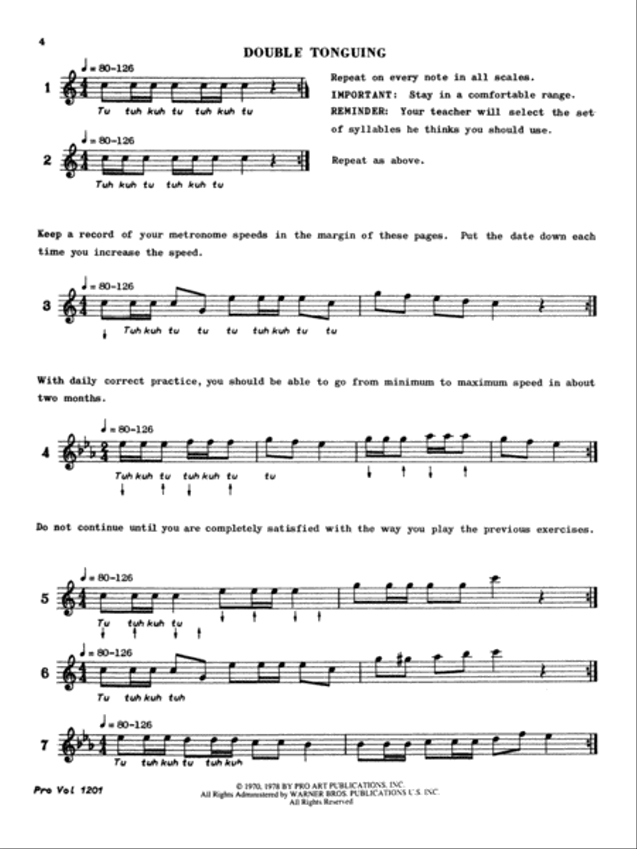 243 Double and Triple Tonguing Exercises