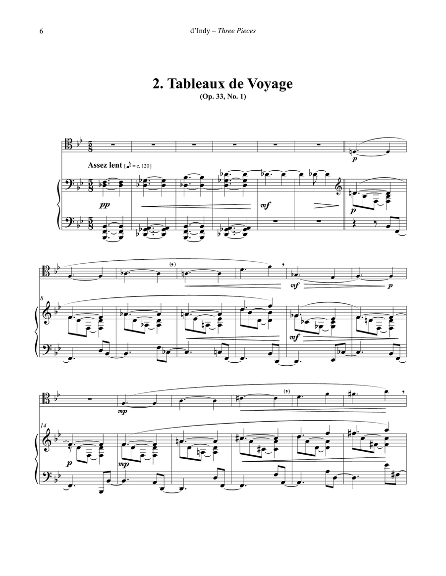Three Pieces for Trombone & Piano Piano scores gallery preview page 6