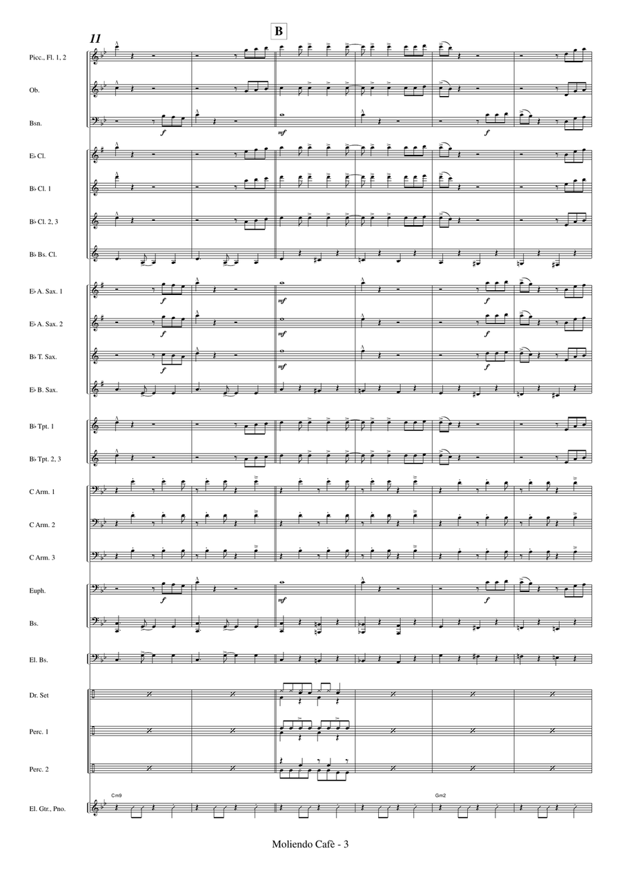 Moliendo Cafe Concert Band scores gallery preview page 5