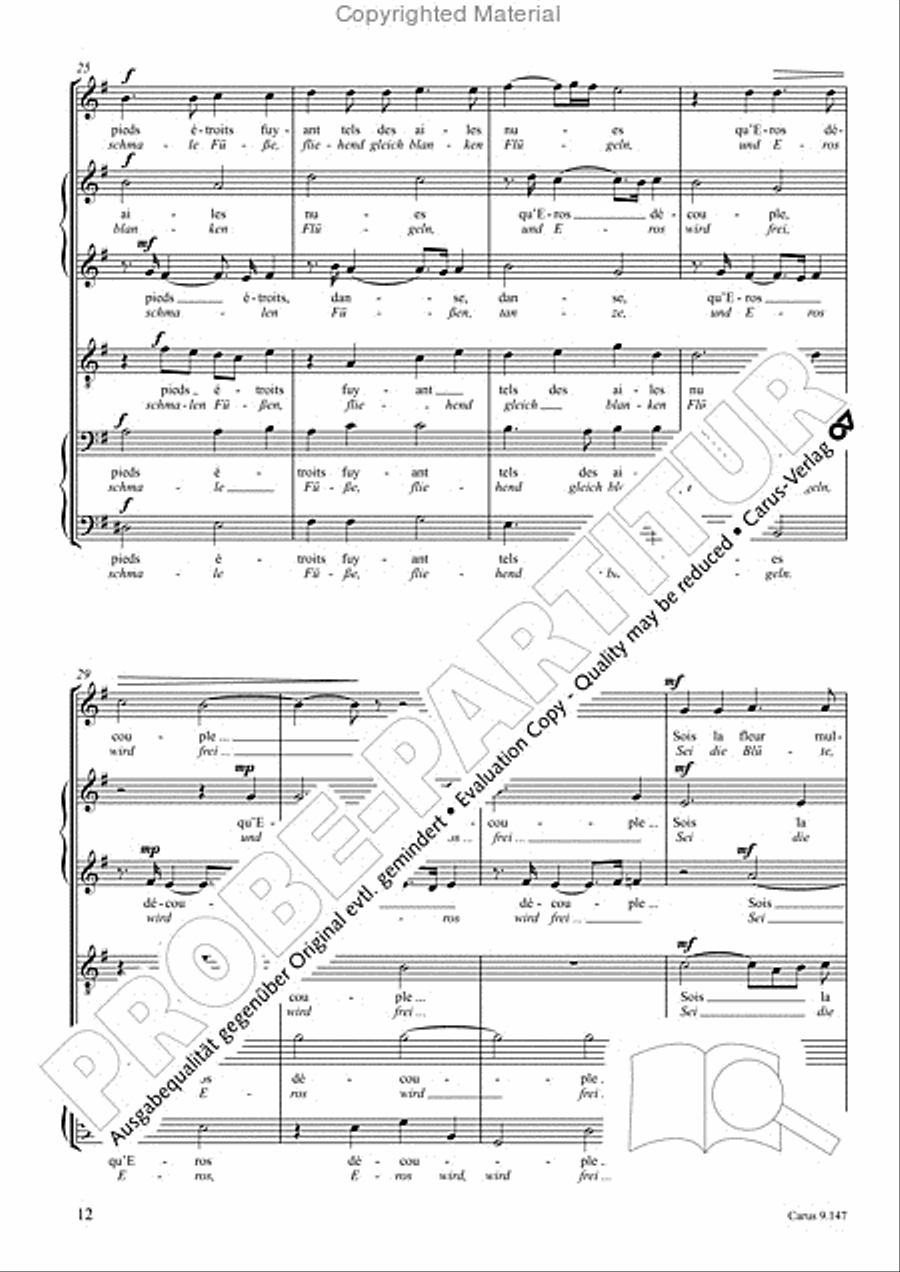 Gottwald/Faure: Deux Melodies Choir scores gallery preview page 13