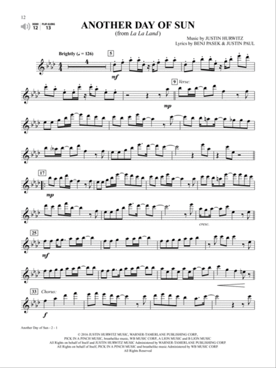 Top Broadway & Movie Songs Instrumental Solos Flute Solo scores gallery preview page 5