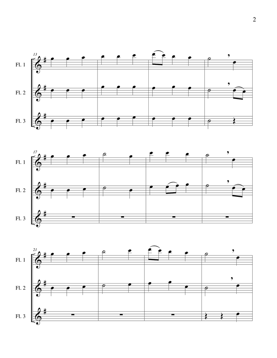 O Worship the King - Flute Trio Flute Trio scores gallery preview page 4