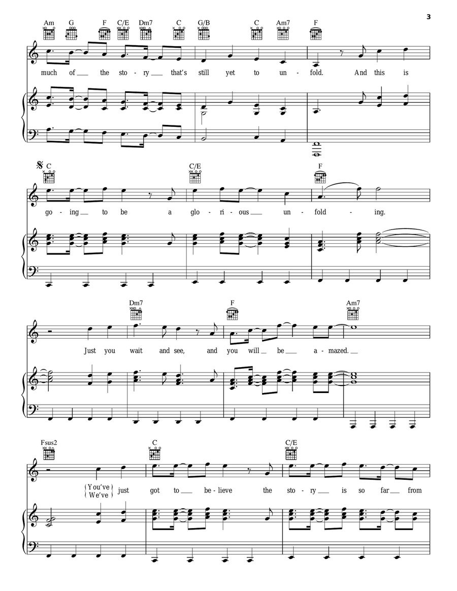 The Glorious Unfolding Acoustic Guitar scores gallery preview page 3