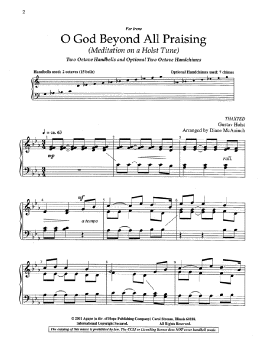 O God Beyond All Praising 2-Octaves scores gallery preview page 2