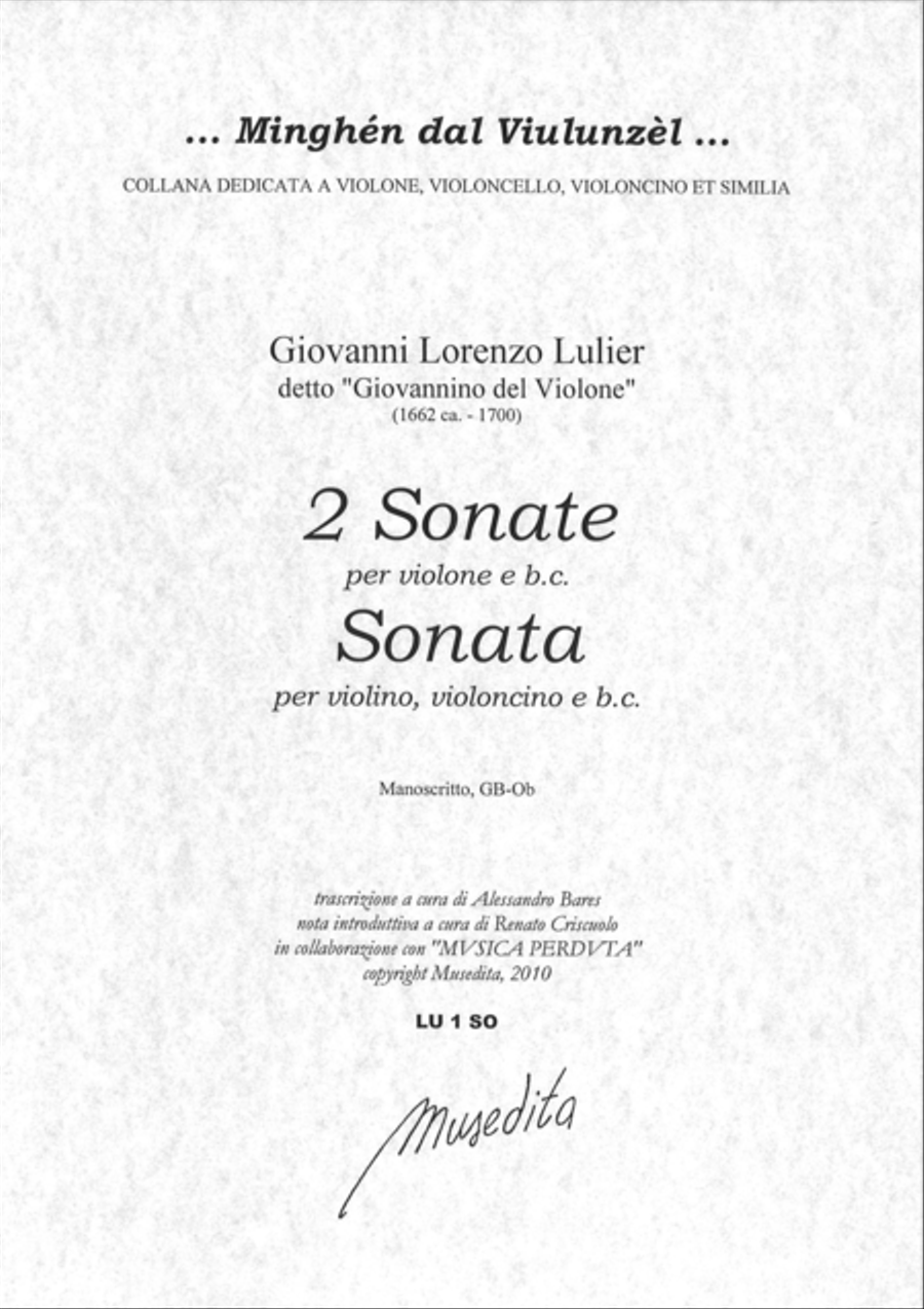 3 Sonate (Ms, GB-Ob) 3 Sonate (Ms, GB-Ob) Oboe scores gallery preview page 1