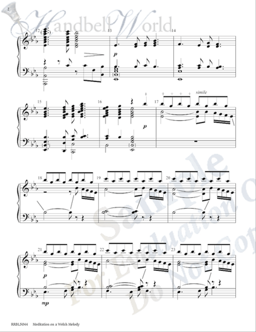 Meditation on a Welsh Melody 5-Octaves scores gallery preview page 2