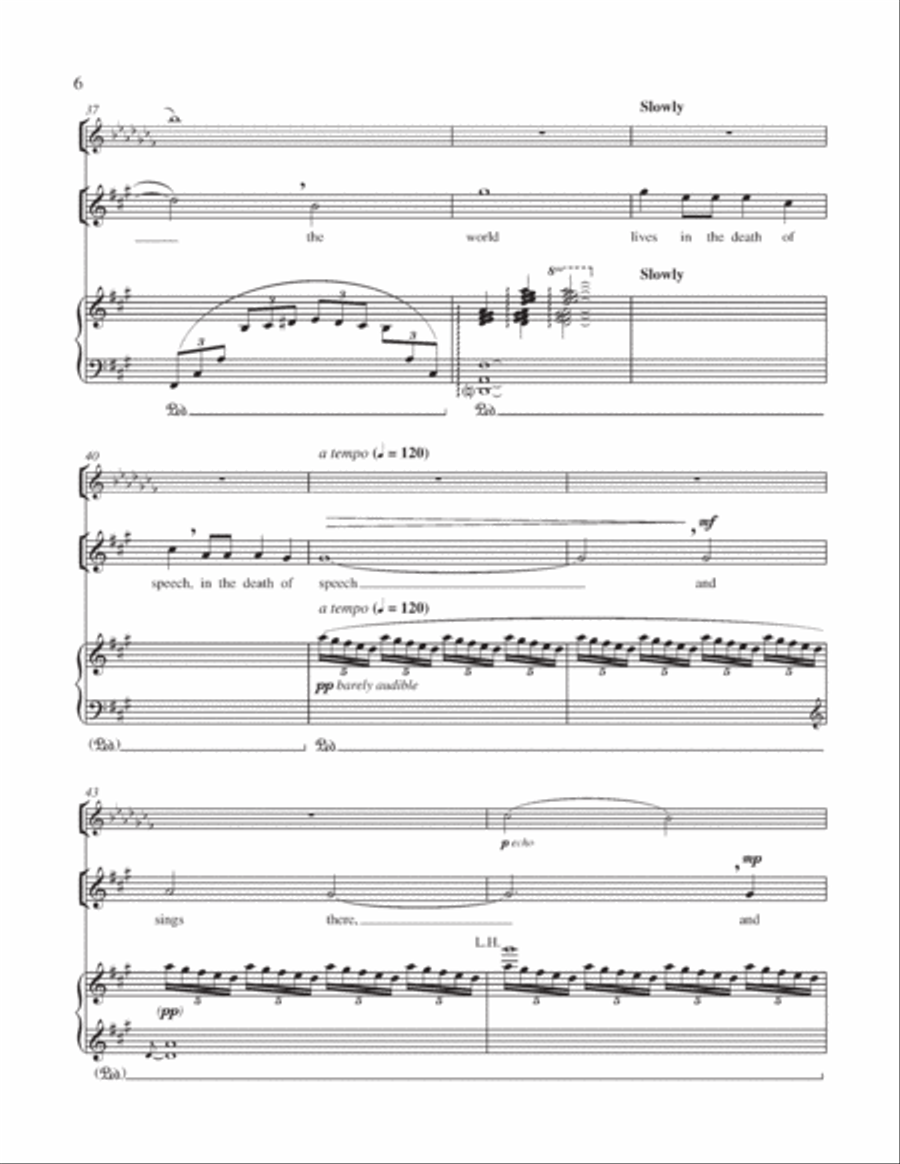 The Great Trees: 2. The Silence Soprano Voice scores gallery preview page 12