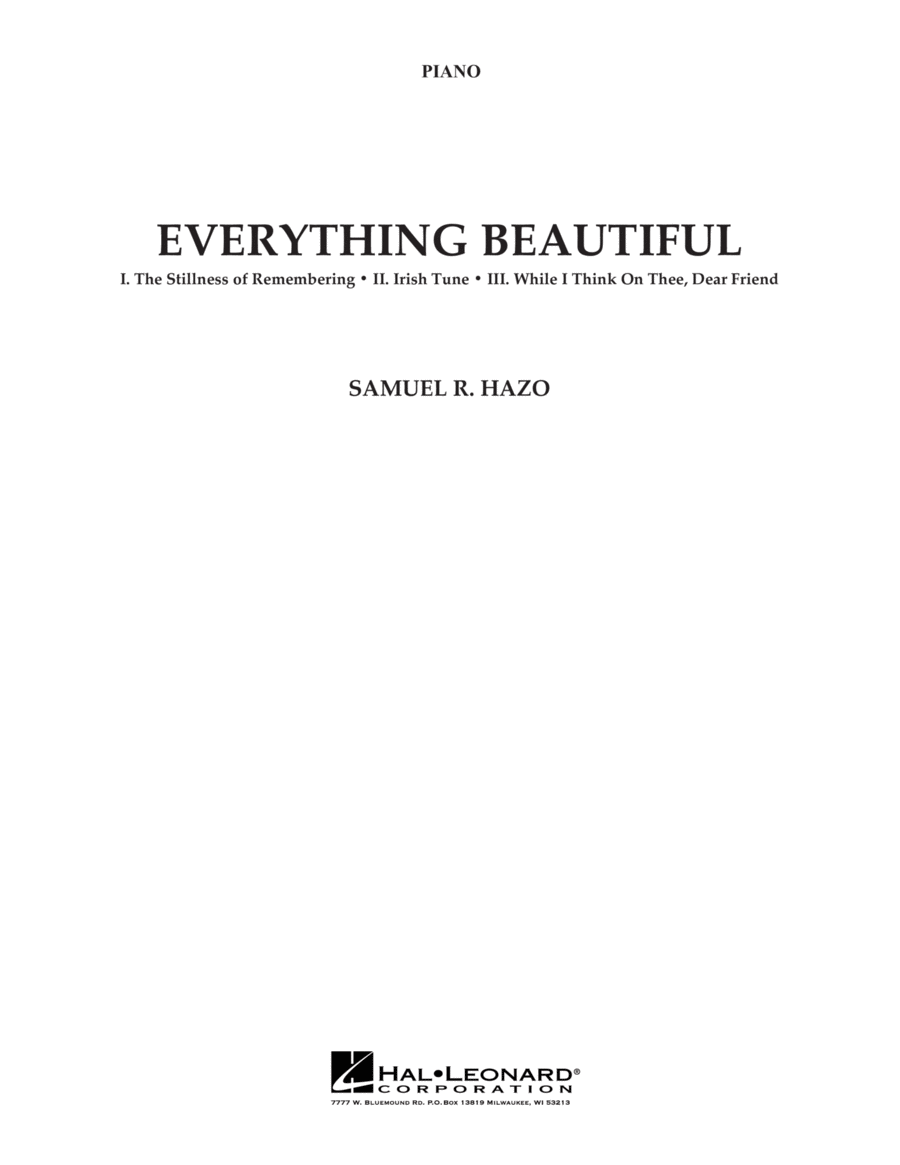 Everything Beautiful - Piano