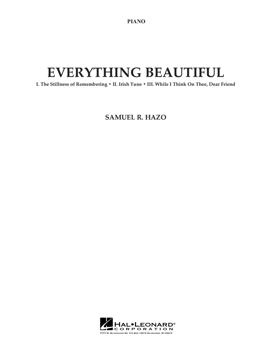 Book cover for Everything Beautiful - Piano