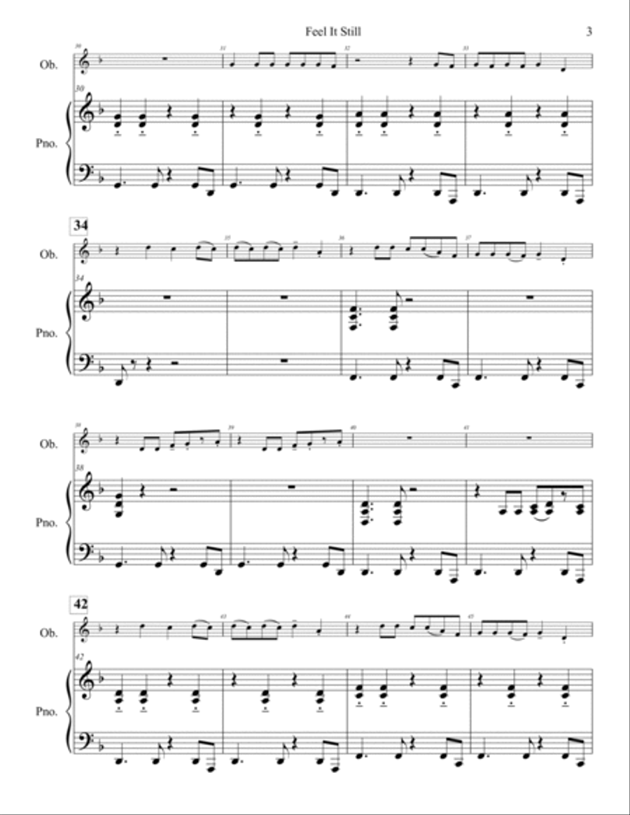 Feel It Still Piano scores gallery preview page 4
