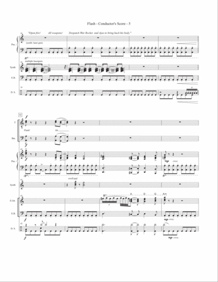 Flash To The Rescue Bass Guitar scores gallery preview page 5