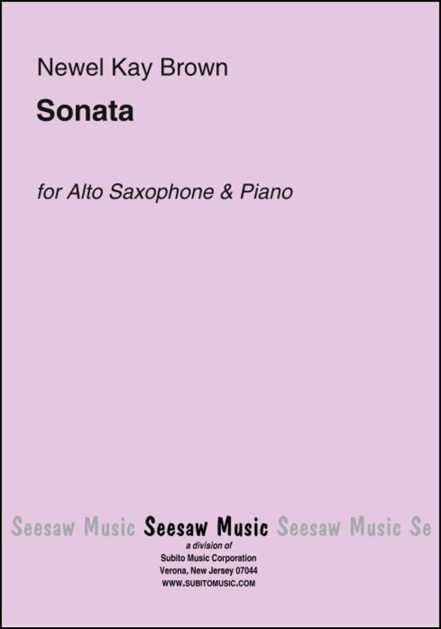 Sonata Alto Saxophone scores gallery preview page 1