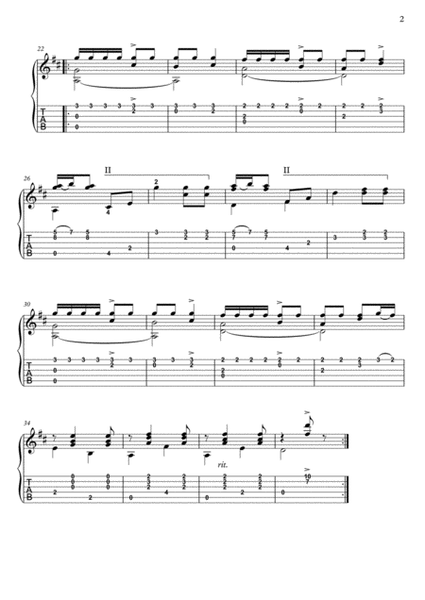 Classical guitar solo - Polka by Traditional Acoustic Guitar - Digital Sheet Music