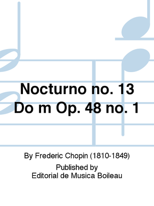 Book cover for Nocturno no. 13 Do m Op. 48 no. 1