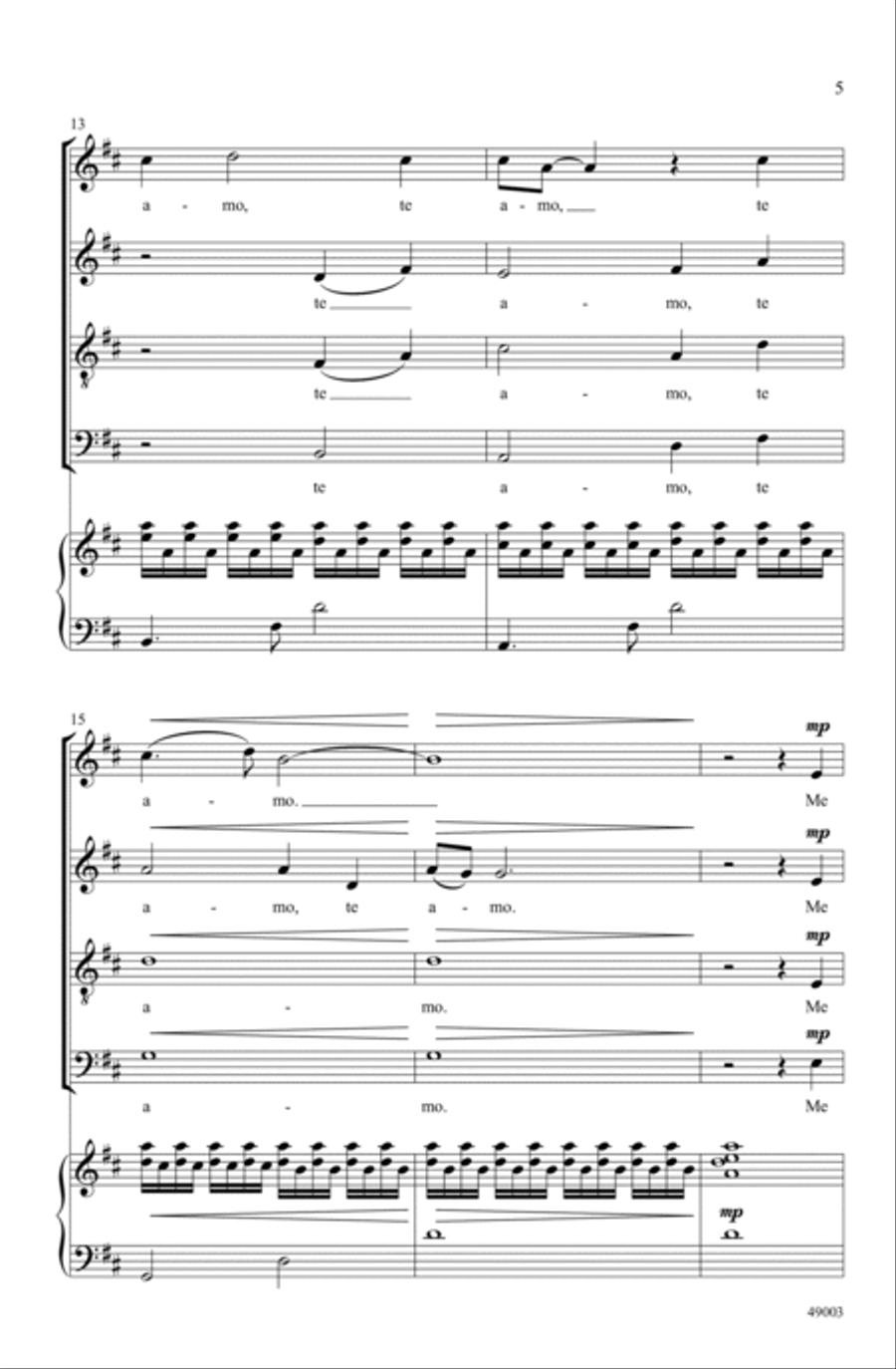 Aquí Te Amo Choir scores gallery preview page 4