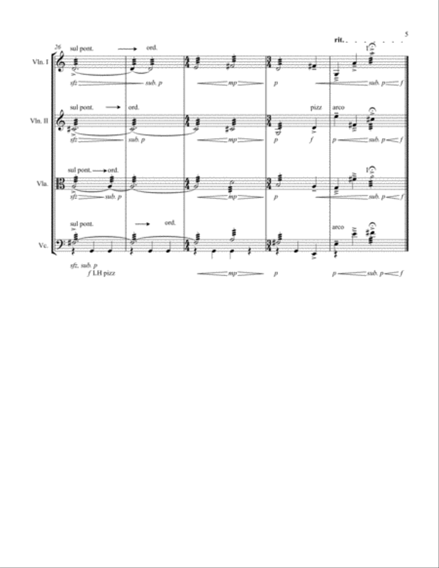 Traversing the Upward Road - String Quartet String Quartet scores gallery preview page 5