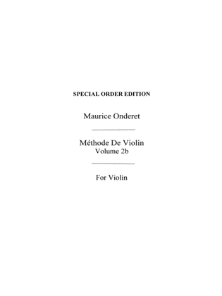 Book cover for Violin Method Book 2b