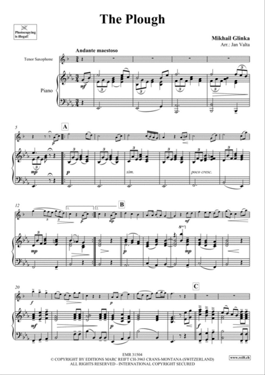 The Plough Tenor Saxophone scores gallery preview page 3
