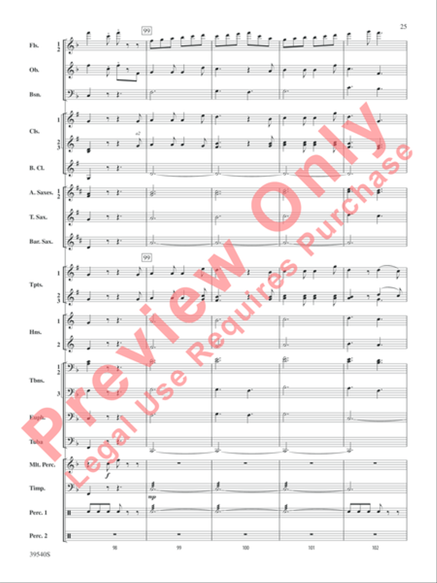 Carols from the British Isles Concert Band scores gallery preview page 26