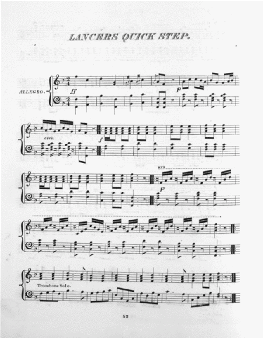 Lancer's Quick Step, with Parade Waltz Piano Solo scores gallery preview page 2