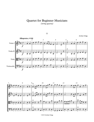Book cover for Quartet for Beginner Musicians (string quartet)