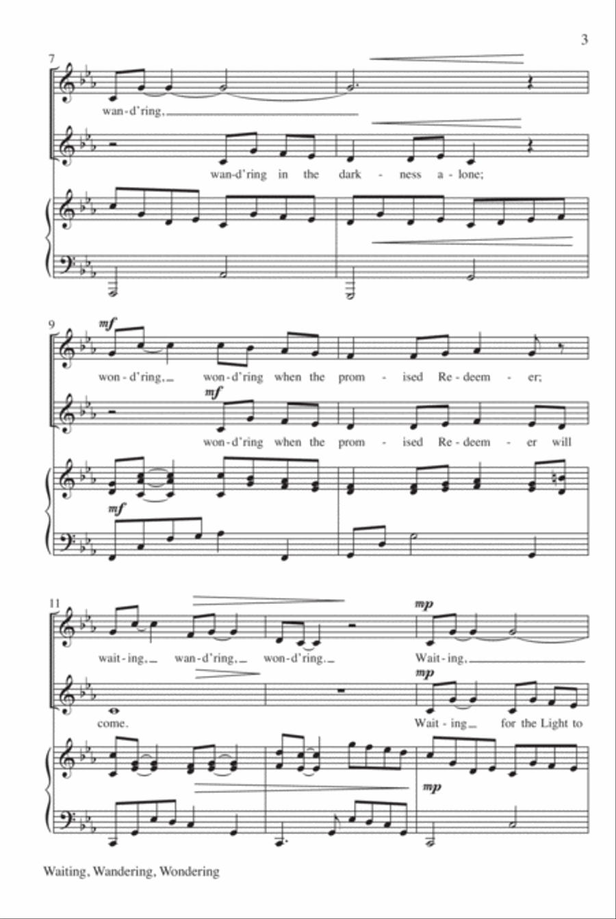Waiting, Wandering, Wondering 2-Part scores gallery preview page 4