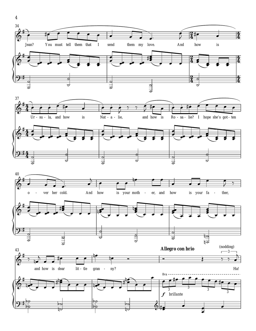 Hello! Oh, Margaret, It's You Piano, Vocal scores gallery preview page 4