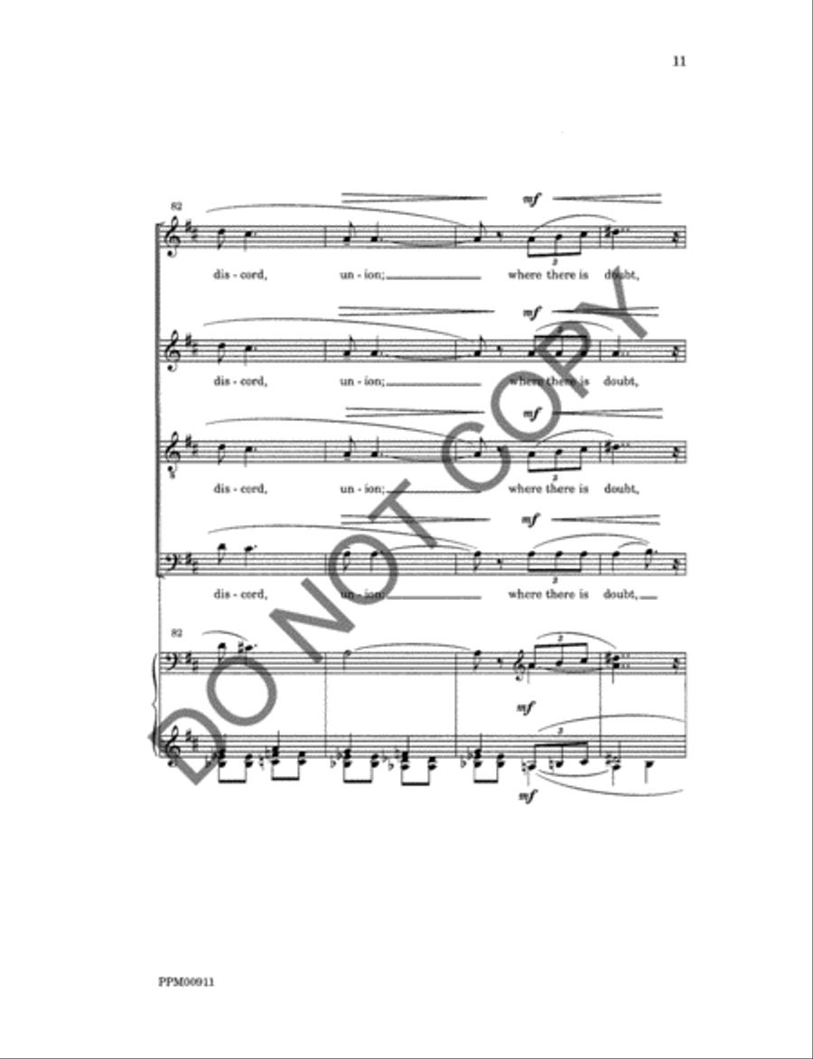 Prayer of St. Francis 4-Part scores gallery preview page 12