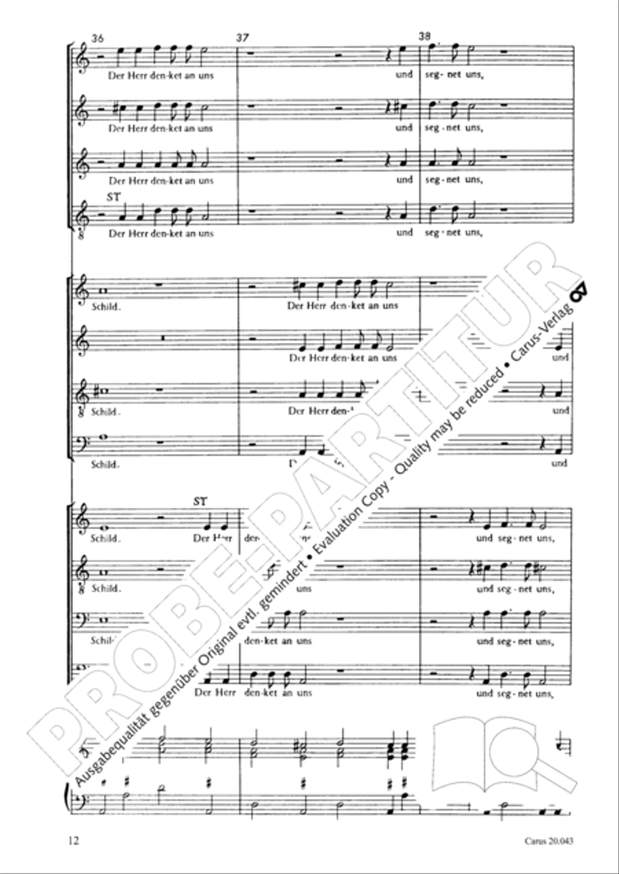 Nicht uns, Herr, sondern deinen Namen 4-Part scores gallery preview page 13