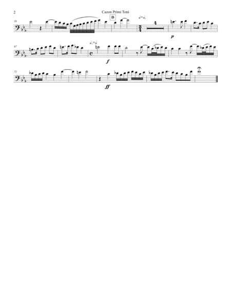 Canzon Primi Toni for 2 antiphonal tuba quartets image number null