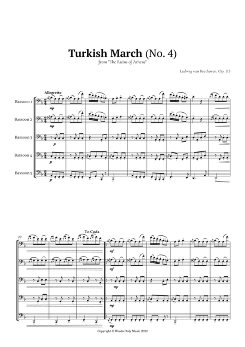 Turkish March by Beethoven for Bassoon Quintet image number null