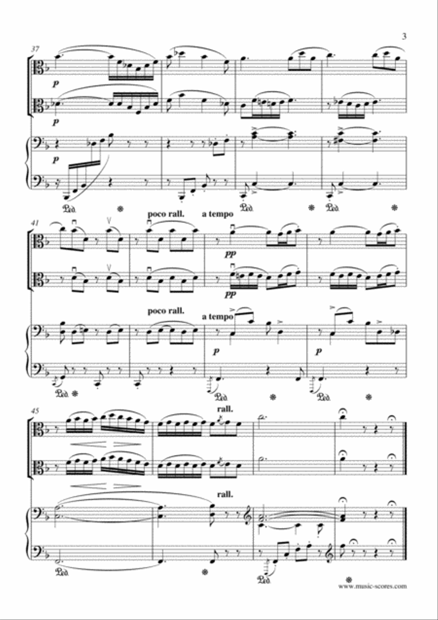 Flower Duet from Lakme - 2 Violas and Piano String Duet scores gallery preview page 3